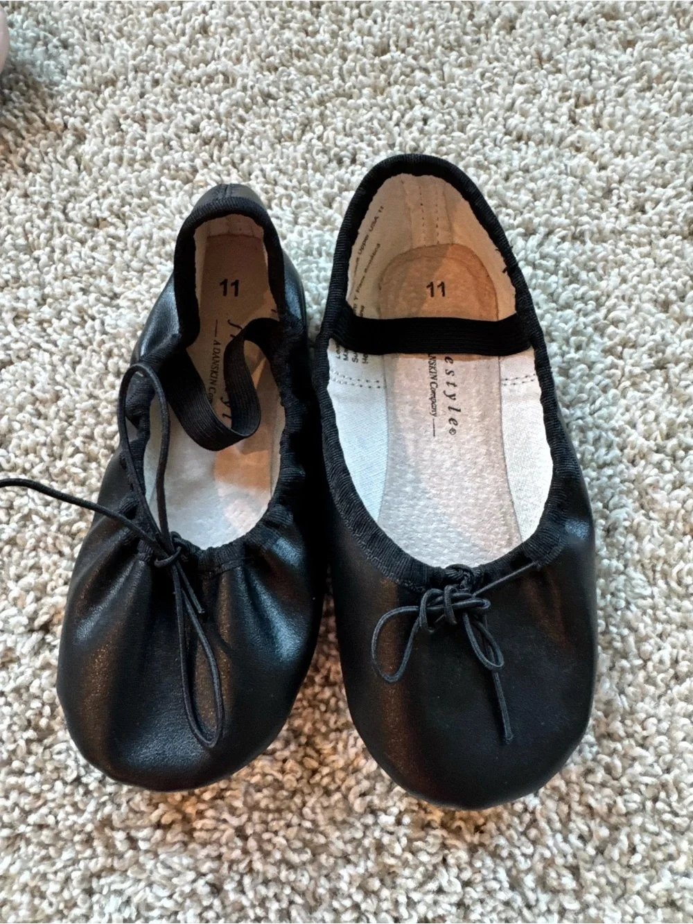 Freestyle Girls Ballet Shoes Bundle Size 11 Pink Black Dance Slippers Lot Flats